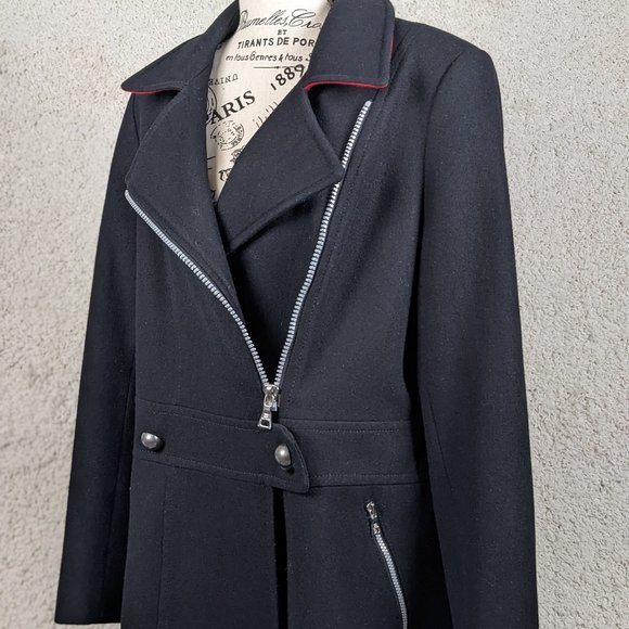 Tommy Hilfiger* Women's‎ Fully Lined Wool Blend Zipper/Button Closure Coat~ XL - Picture 2 of 16